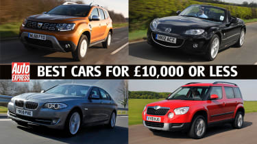 Best cars for £10,000 or less - header image